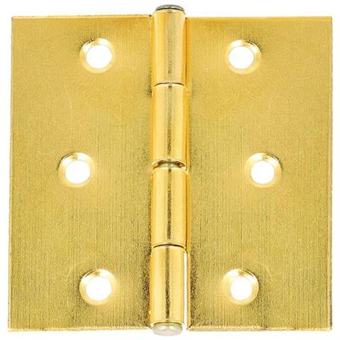 2 Pezzi - Cerniere Quadre In Ferro Ottonate 30x30mm - Foto 1