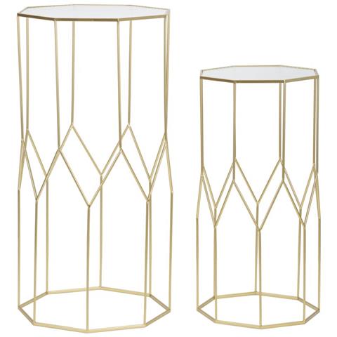 Tavolino Mf598 - Oro - Metallo - 50x46x100 Cm - Foto 1
