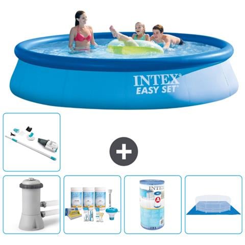 Piscina Fuori Terra - In Giro - 396x84 Cm - Blu - Include Accessori Coordinati A1134 - Foto 1