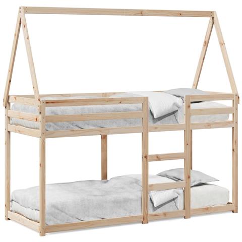 Lusso Casadino -  Letto A Castello Senza Materasso 90x200cm Massello Pino - Foto 1