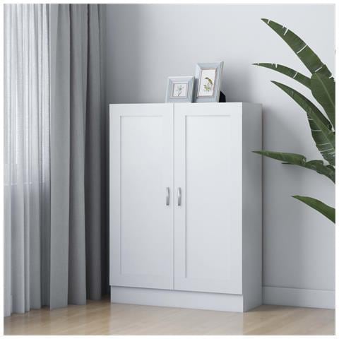 Libreria Bianca 82,5x30,5x115 Cm In Legno Multistrato - Foto 8