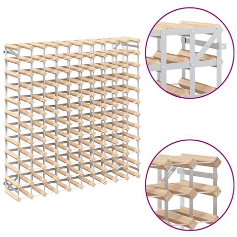 Portavini Da 120 Bottiglie In Legno Massello Di Pino - Foto 8