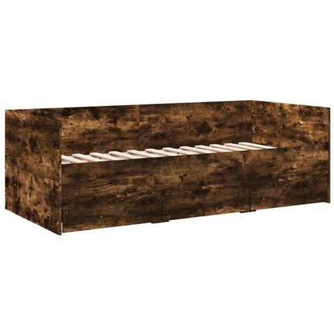 Divano Letto Con Cassetti Senza Materasso Rovere Fumo 90x200 Cm - Foto 2