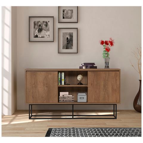 Brezno Credenza A 2 Porte Con 6 Spazi Di Stoccaggio 140 Cm - Foto 1