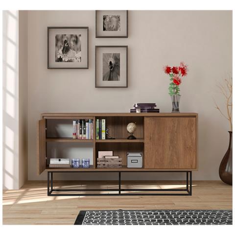 Brezno Credenza A 2 Porte Con 6 Spazi Di Stoccaggio 140 Cm - Foto 6