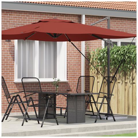 Ombrellone da Patio Terracotta Poliestere Grande - Foto 2