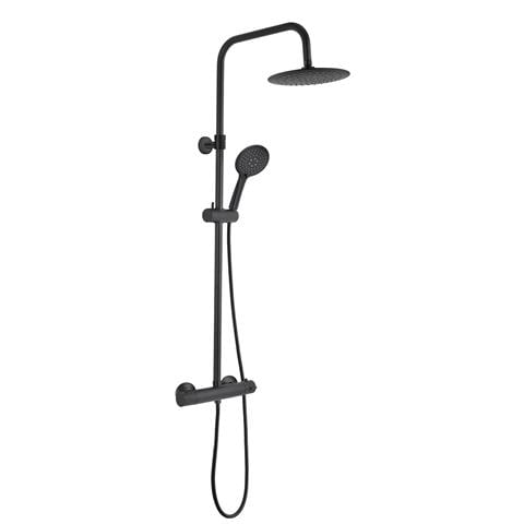 Colonna Doccia Miscelatore Termostatico Nero Opaco Sh4086b Congo - Foto 1
