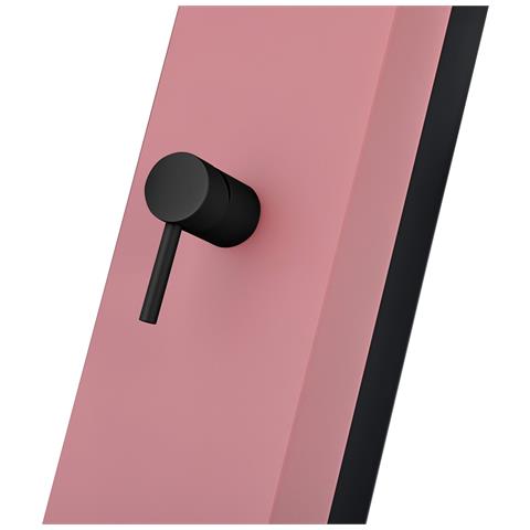 Imex Doccia Piscine In Acciaio 316 Rosa Corallo E Nero Opaco Con Rubinetto Monovia E Diffusore Anticalcare Modello Phoenix - Foto 5