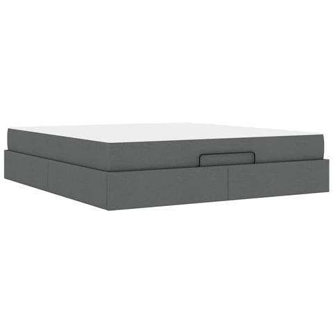 Struttura del letto Grigio scuro 180 x 200 cm Tessuto - Foto 1