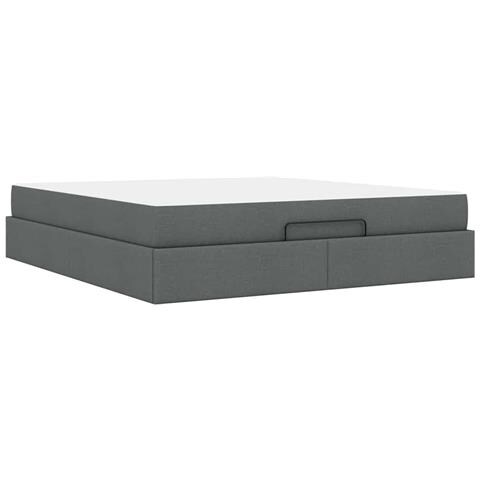 Struttura del letto Grigio scuro 180 x 200 cm Tessuto - Foto 9