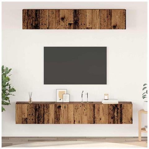 Set mobile TV 5 pcs Legno vecchio 100 x 30 x 30 cm - Foto 2