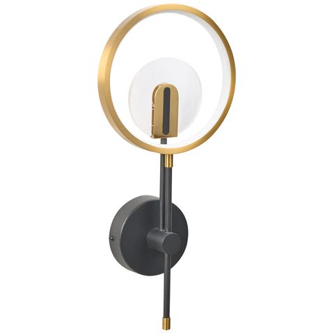 Lampada Da Parete A Led Sambre Metallo Oro Nero - Foto 2