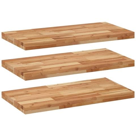 Mensole da Parete 3 pz 60x40x4 cm Legno Acacia Rifinito a Olio - Foto 1