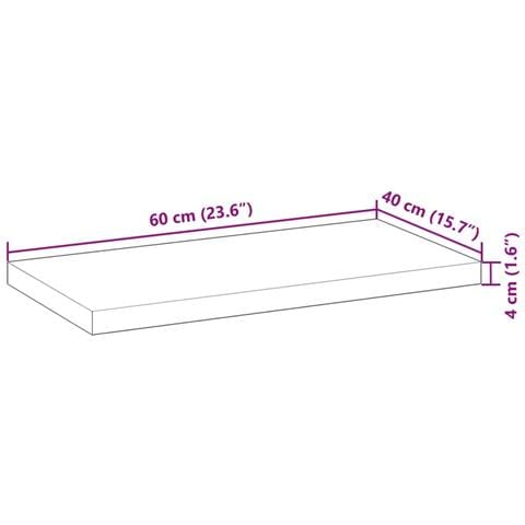 Mensole da Parete 3 pz 60x40x4 cm Legno Acacia Rifinito a Olio - Foto 9
