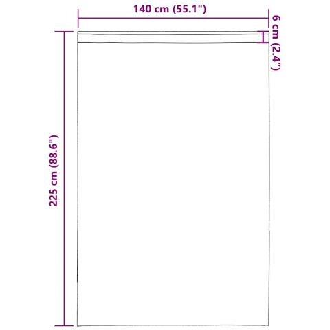 Tende in Voile con Tasche per Aste 2 pz Marrone Chiaro - Foto 9