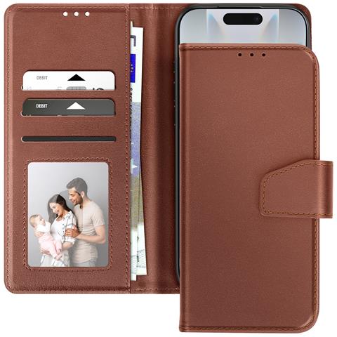 Custodia A Portafoglio Per Iphone 17 In Pelle Premium Con Funzione Stand - Foto 2