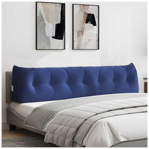 Cuscino per Schiena Blu Polizia 200 x 24 x 50 cm Velluto - Foto 2