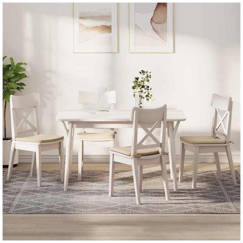 Cuscini per Seduta 4 pcs Crema 40 x 40 x 3 cm - Foto 2