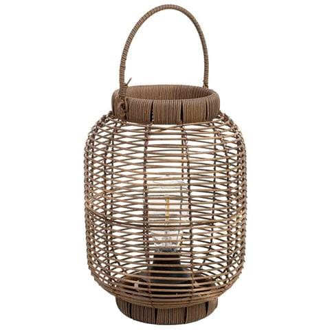 Lanterna Di Metallo E Plastica Con Luce A Batterie D22x30 Cm - Foto 1
