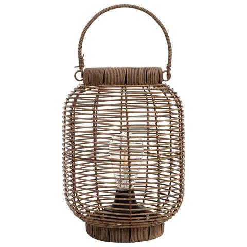 Lanterna Di Metallo E Plastica Con Luce A Batterie D22x30 Cm - Foto 2