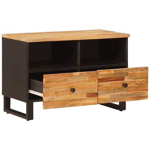 Mobile TV Marrone 70 x 33 x 46 cm Legno di mango massello - Foto 2