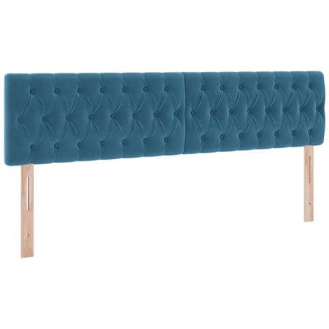 Letto con Contenitore Blu Scuro 180 x 200 cm Velluto - Foto 9