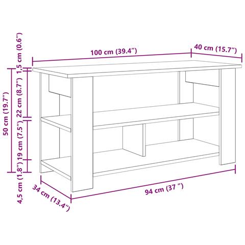 Supporto TV Rovere artigianale 100 x 40 x 50 cm - Foto 9