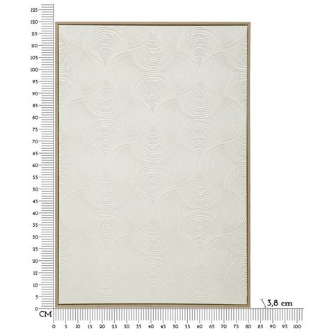 Dipinto Su Tela Semplicity B Materico Bianco Con Cornice, 80x120 Cm - Foto 6