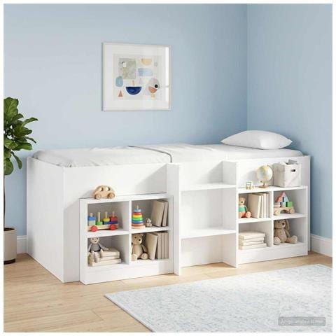 Letto Alto per Bambini 2 pcs Bianco 193 x 96,1 x 68,5 cm - Foto 2