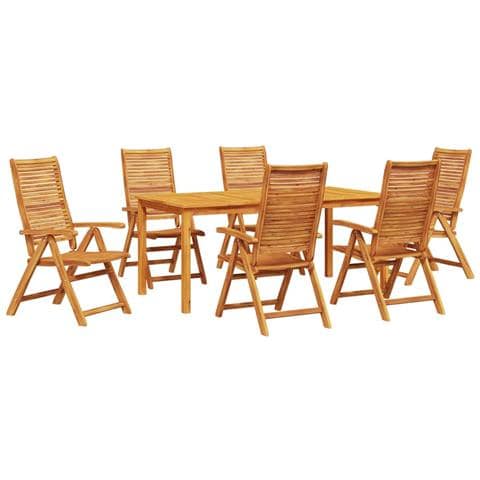 Set da Pranzo per Giardino 7 pcs Marrone - Foto 1