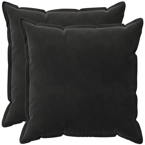 Cuscino con cuscino HOUTEN 2 pz Nero Velluto - Foto 1