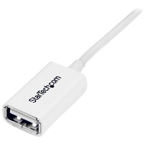 Cavo di prolunga USB 2.0 da 1 m A ad A - M / F, colore bianco - Foto 3