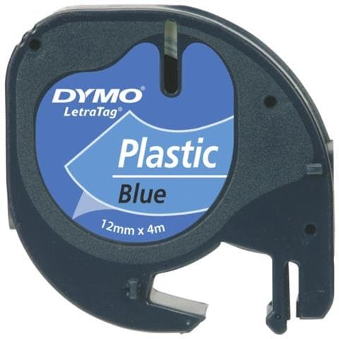Nastro in Plastica per Etichettatrice Formato 12 mm x 4 m Blu - Foto 2
