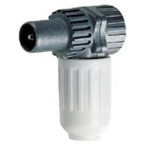 01634 - Connettore Tv-rd-sat Maschio 90 Bianco - Foto 1