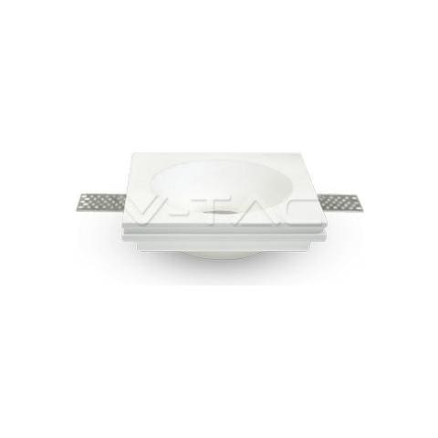 Porta Faretti Led Gu10 Incasso Quadrato Gesso Bianco Vt-776sq 3641 - Foto 1