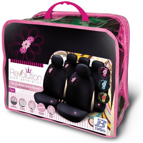 Completo Fodere Auto ""my Spring Flower"" 9 Pcs - Rosa - Foto 2