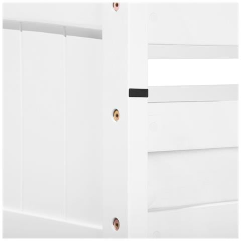 Letto A Castello In Legno In Colore Bianco 90x200 Cm Radon - Foto 32