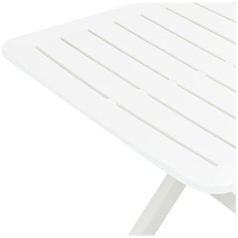 Tavolo Da Giardino Bianco 79x72x70 Cm Plastica - Foto 2