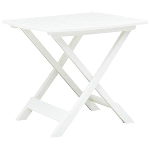 Tavolo Da Giardino Bianco 79x72x70 Cm Plastica - Foto 1