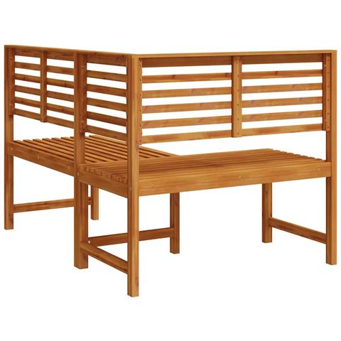 Panca da Giardino ad Angolo 140 cm Legno Massello Acacia - Foto 8