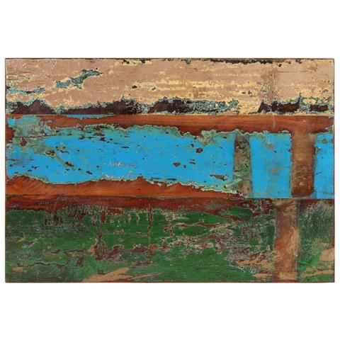 Piano Tavolo Rettangolare 60x90 Cm 25-27 Mm Legno Di Recupero - Foto 1