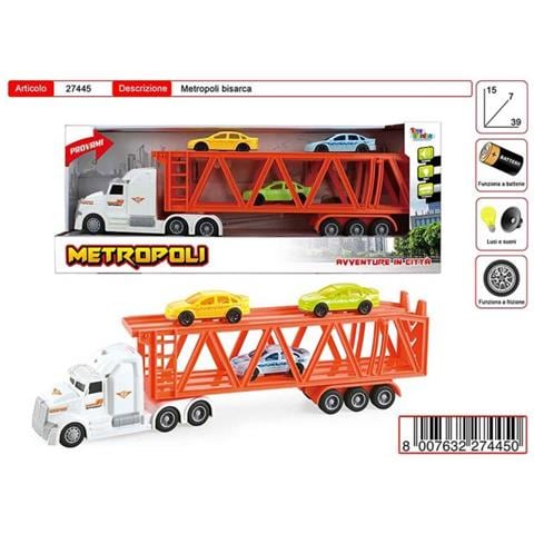 Camion Rimorchio Con Aereo Batteria Luci Suoni Cm 35 X 12 - (27444) - Foto 2