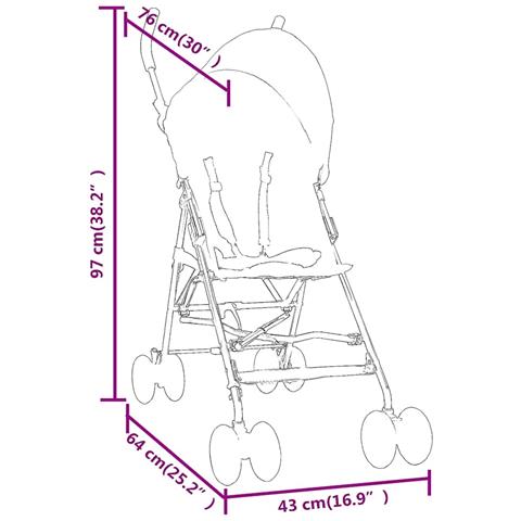 Passeggino Grigio Chiaro E Nero In Acciaio - Foto 19