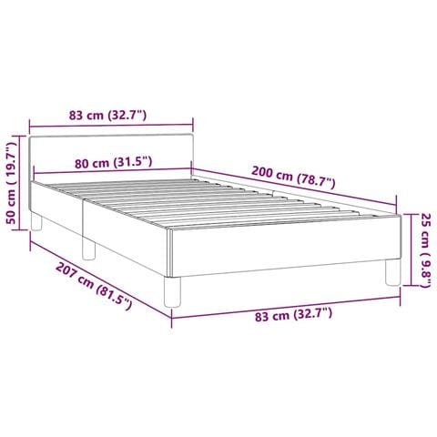 Giroletto senza Materasso Blu Scuro 80x200 cm in Velluto - Foto 2