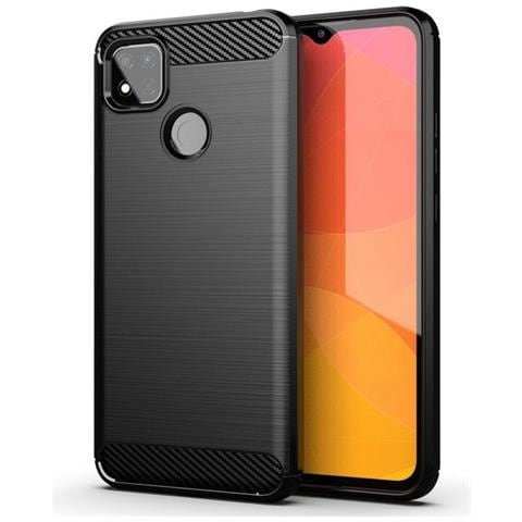 Custodia B-case Tpu Silicone Cover Case Per Xiaomi Redmi 9c Carbon Metal Black - Foto 1