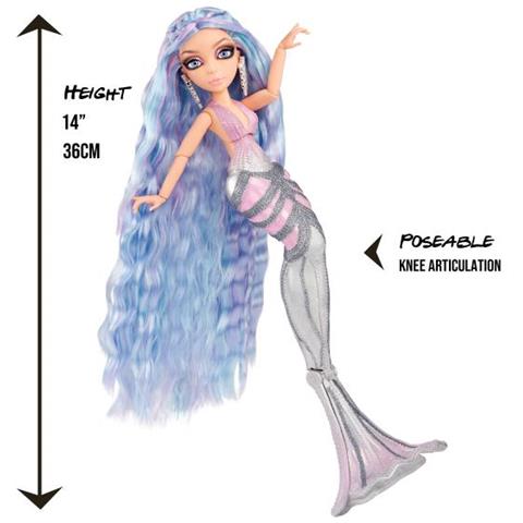 Mermaze Mermaidz - Orra - Bambola Alla Moda Sirena Deluxe Da 34 Cm - Cambia Colore In Acqua - Foto 2