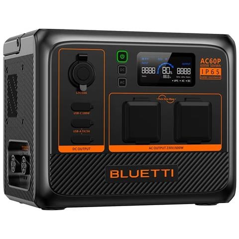 Centrale ElettricaPortatile BLUETTI AC60P Potenza 600 W 504 WH - UE - Foto 2