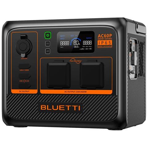 Centrale ElettricaPortatile BLUETTI AC60P Potenza 600 W 504 WH - UE - Foto 3