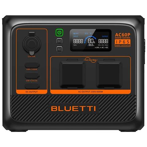 Centrale ElettricaPortatile BLUETTI AC60P Potenza 600 W 504 WH - UE - Foto 1