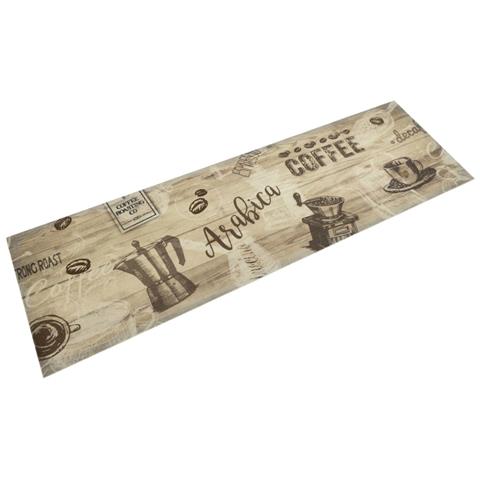 Tappeto Da Cucina Lavabile Marrone Caffè 45x150 Cm In Velluto - Foto 1